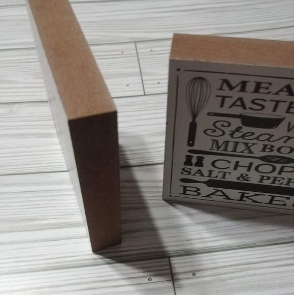 Farmhouse Decor For Tier Tray Kitchen Measurement Conversion Sign & Utensils NEW - Picture 3 of 7